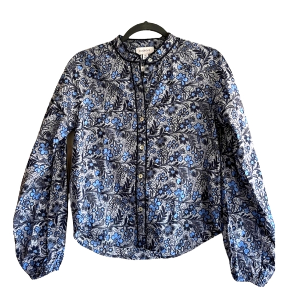 Evereve Sheila Floral Batik Piped Top NWT - Picture 3 of 5